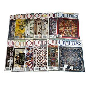 Lot Of 13 Vintage Quilters Newsletter Magazine 2001 2002 2003 Quilt Lovers